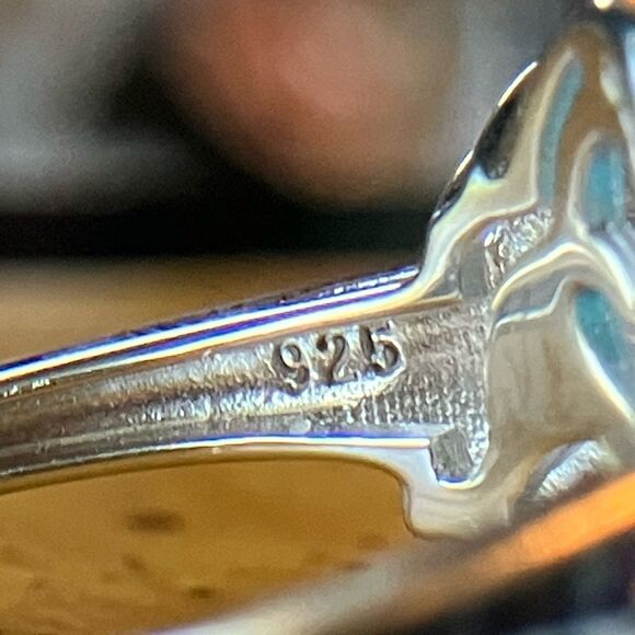 Kingman Turquoise Sterling Silver Ring Size 10 - Picture 6 of 10